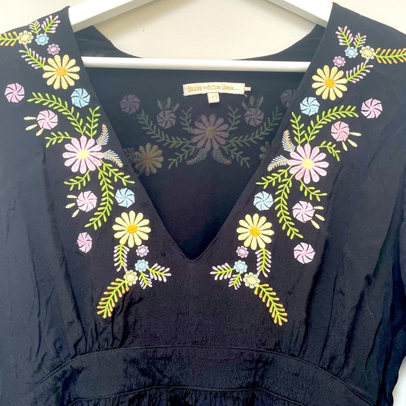 Black & floral boho mini dress - Picture 5 of 7